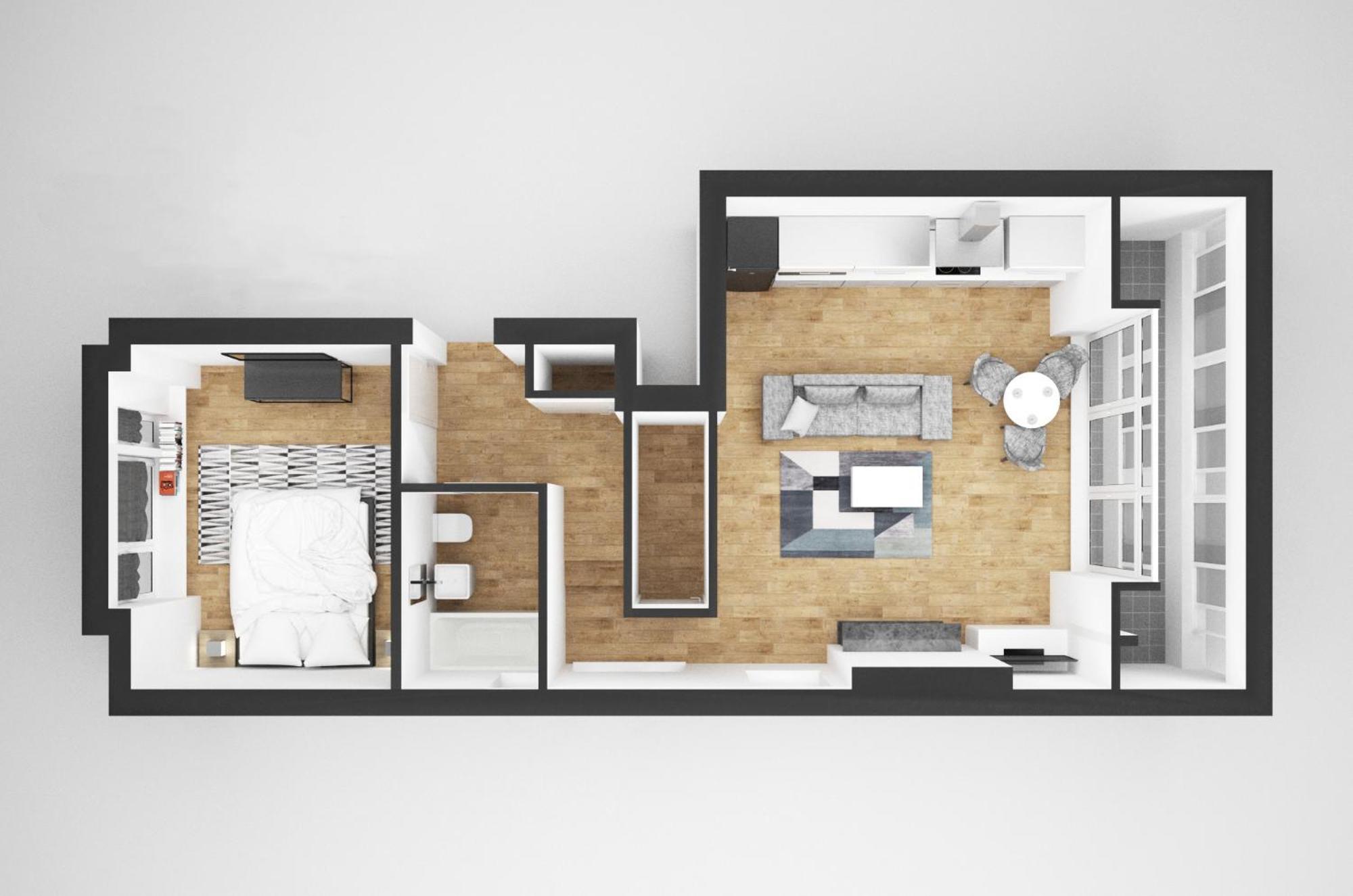 Beautiful One Bedroom Flat With Private Balcony 52m2 Londres